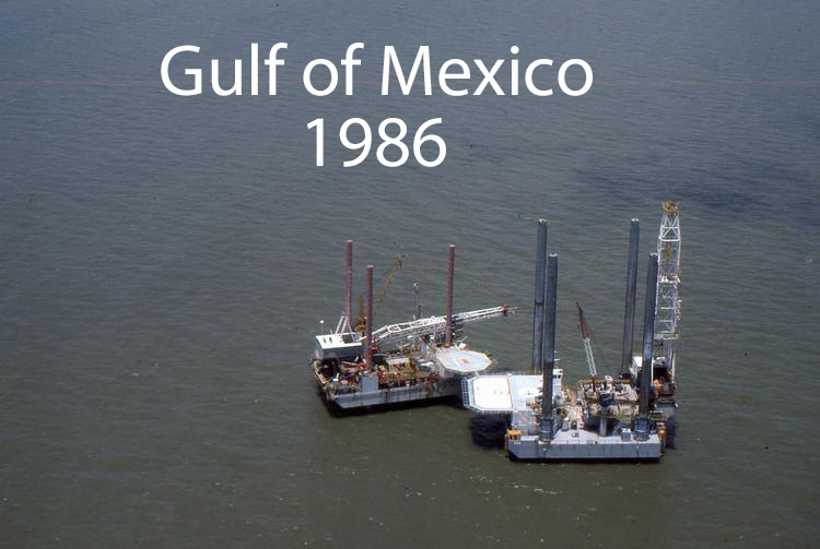 Offshore rig in Gulf of Mexico in 1986