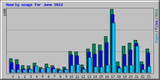 Hourly usage for June 2012