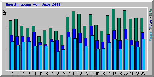 Hourly usage for July 2018