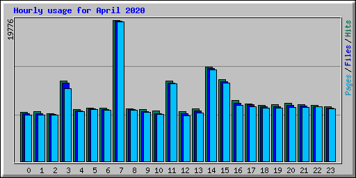 Hourly usage for April 2020