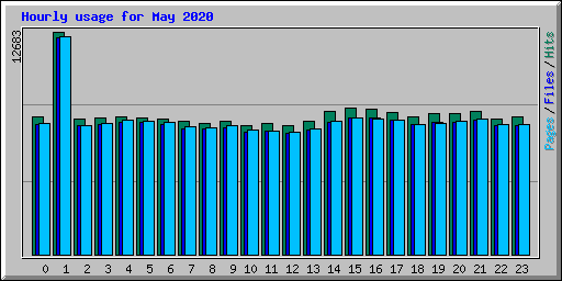 Hourly usage for May 2020