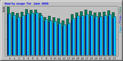 Hourly usage for June 2020